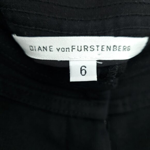 Diane Von Furstenberg Gavin Pants Wide Leg Stretch Ponte Mid-Rise 6 Black - Picture 4 of 16